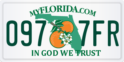 FL license plate 0977FR