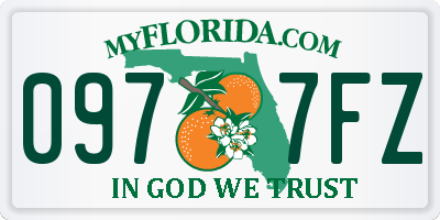 FL license plate 0977FZ