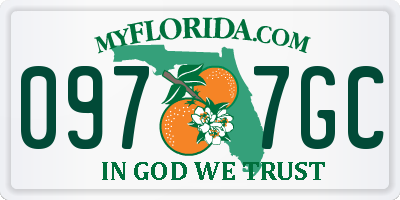 FL license plate 0977GC