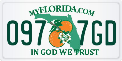FL license plate 0977GD