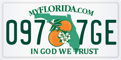 FL license plate 0977GE
