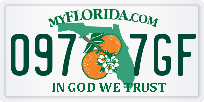 FL license plate 0977GF