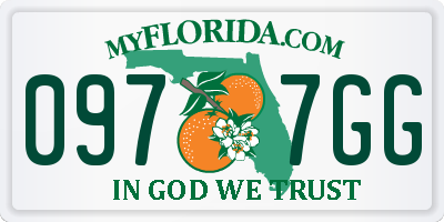 FL license plate 0977GG
