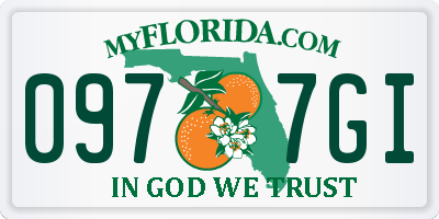 FL license plate 0977GI