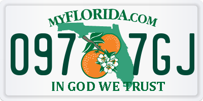 FL license plate 0977GJ