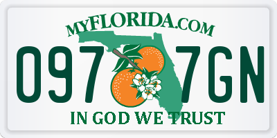 FL license plate 0977GN