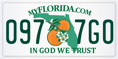 FL license plate 0977GO