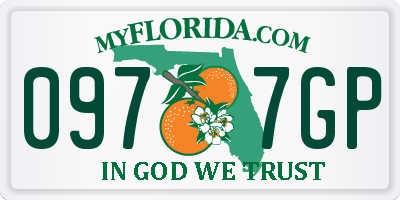 FL license plate 0977GP