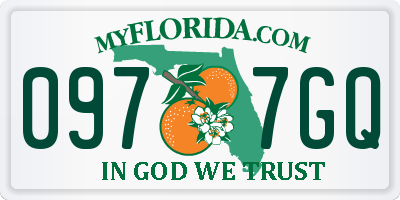 FL license plate 0977GQ