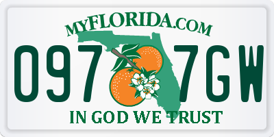 FL license plate 0977GW