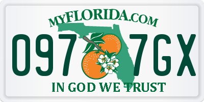 FL license plate 0977GX
