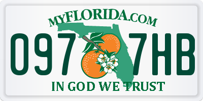 FL license plate 0977HB