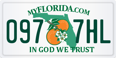 FL license plate 0977HL