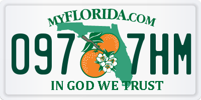 FL license plate 0977HM