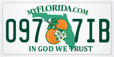 FL license plate 0977IB