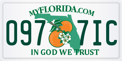 FL license plate 0977IC