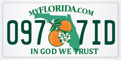 FL license plate 0977ID
