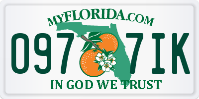 FL license plate 0977IK