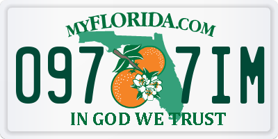FL license plate 0977IM