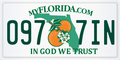 FL license plate 0977IN