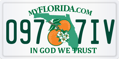 FL license plate 0977IV