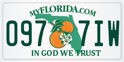 FL license plate 0977IW
