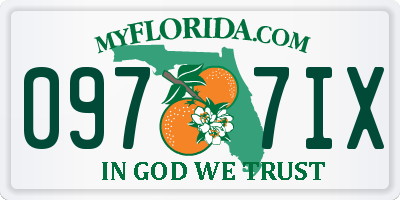 FL license plate 0977IX