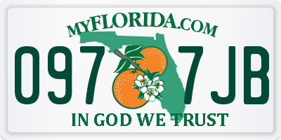 FL license plate 0977JB
