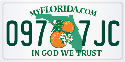 FL license plate 0977JC