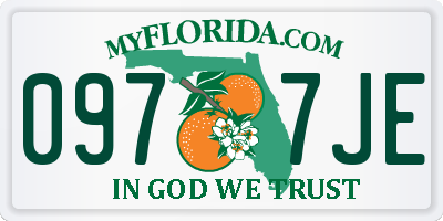 FL license plate 0977JE