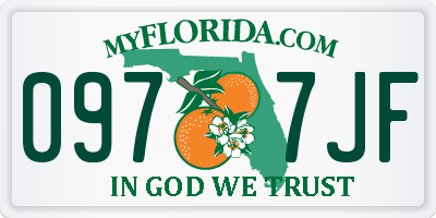 FL license plate 0977JF