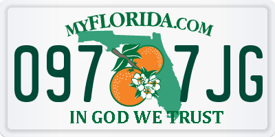 FL license plate 0977JG