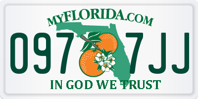 FL license plate 0977JJ