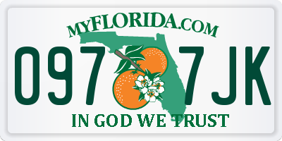 FL license plate 0977JK
