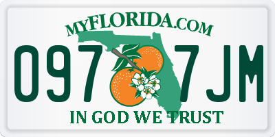 FL license plate 0977JM