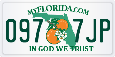 FL license plate 0977JP