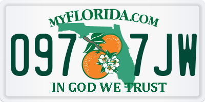 FL license plate 0977JW