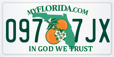 FL license plate 0977JX