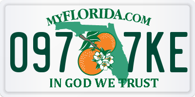 FL license plate 0977KE