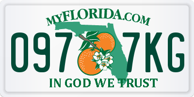 FL license plate 0977KG
