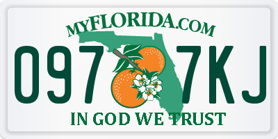 FL license plate 0977KJ