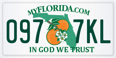 FL license plate 0977KL