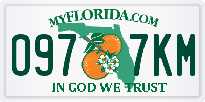 FL license plate 0977KM