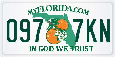 FL license plate 0977KN