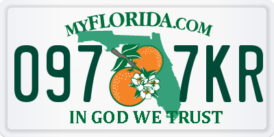 FL license plate 0977KR