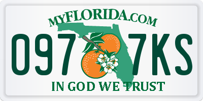 FL license plate 0977KS