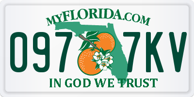 FL license plate 0977KV