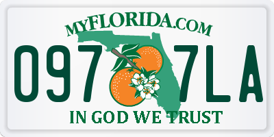 FL license plate 0977LA
