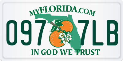 FL license plate 0977LB