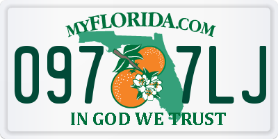 FL license plate 0977LJ